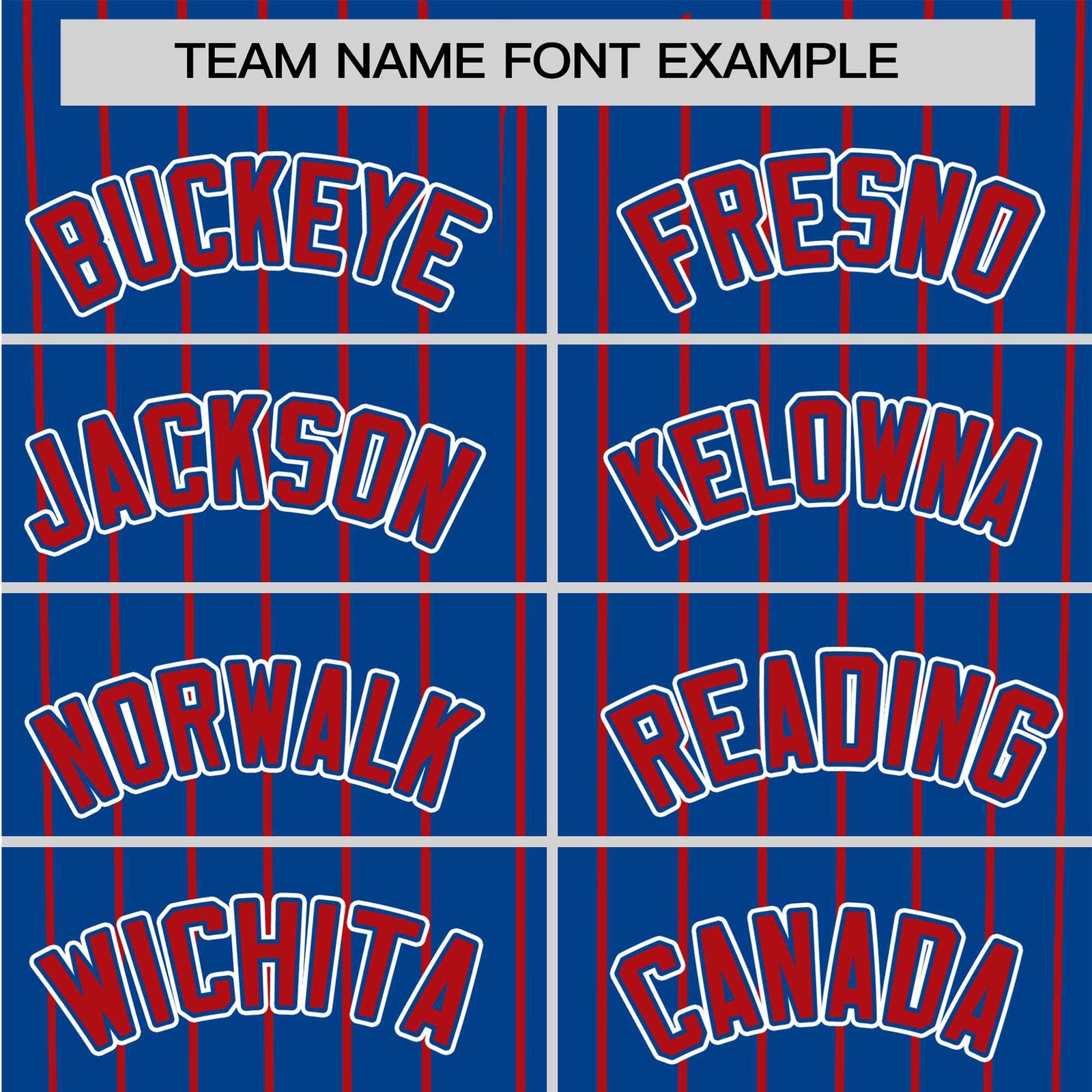 Custom Blue Red Pinstripe Red-White Authentic Baseball Jersey