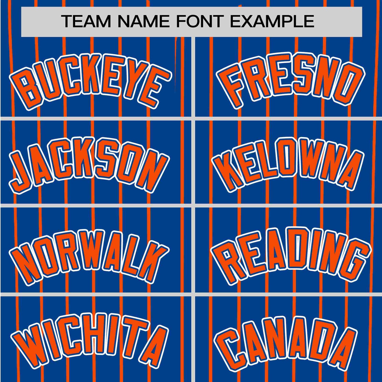 Custom Blue Orange Pinstripe Orange-White Authentic Baseball Jersey
