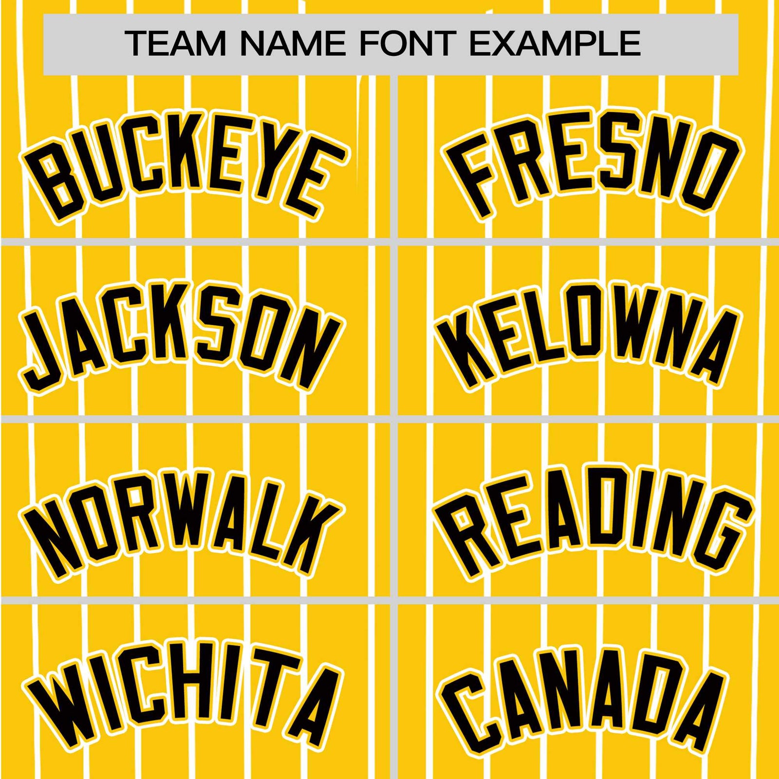 Custom Yellow White Pinstripe Black-White Authentic Baseball Jersey