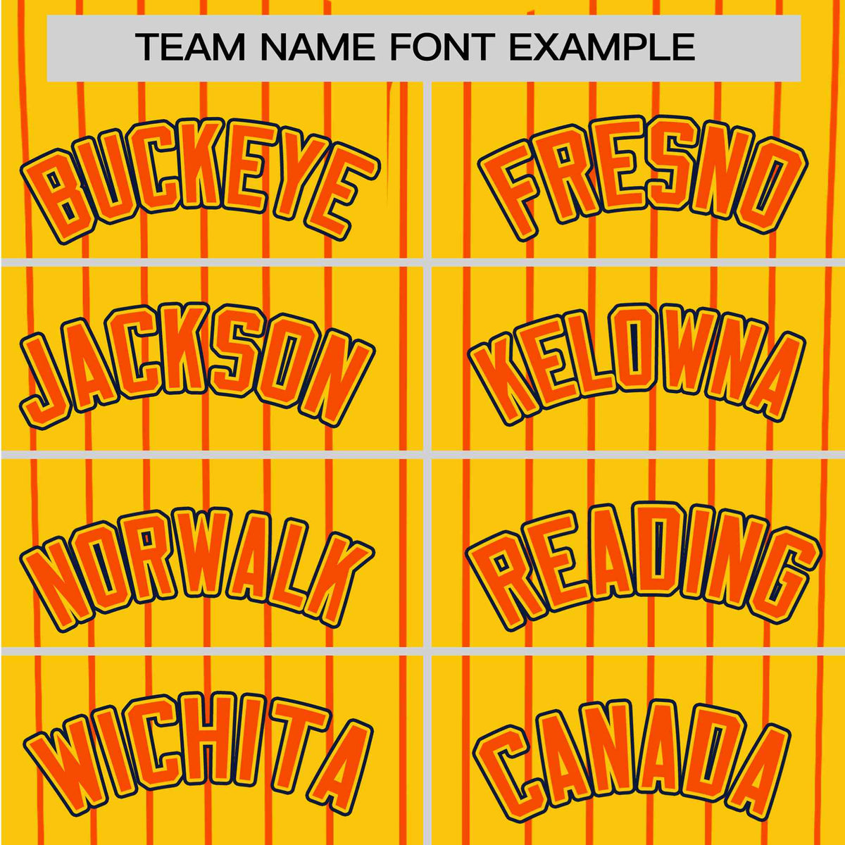 Custom Yellow Orange Pinstripe Orange-Black Authentic Baseball Jersey