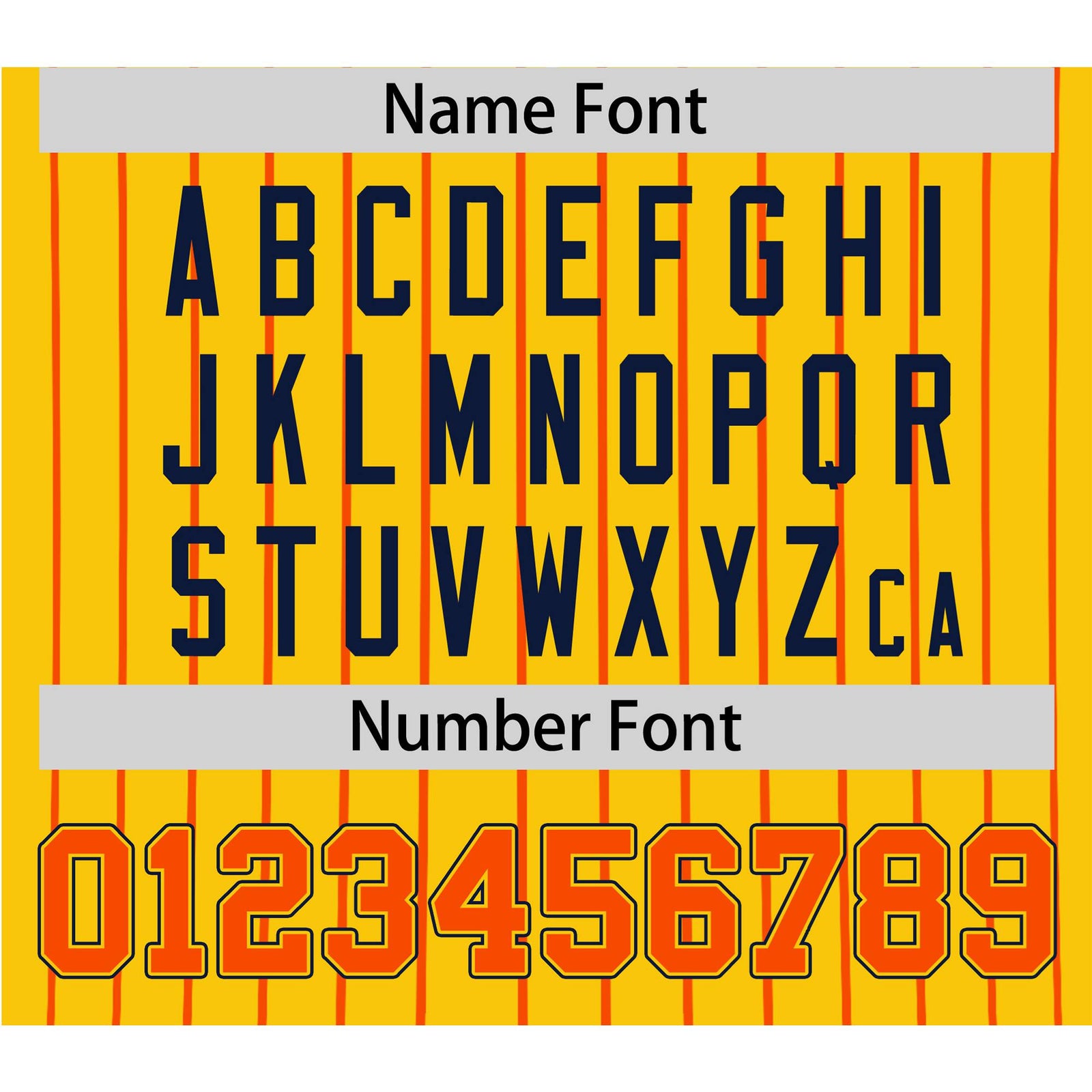 Custom Yellow Orange Pinstripe Orange-Black Authentic Baseball Jersey