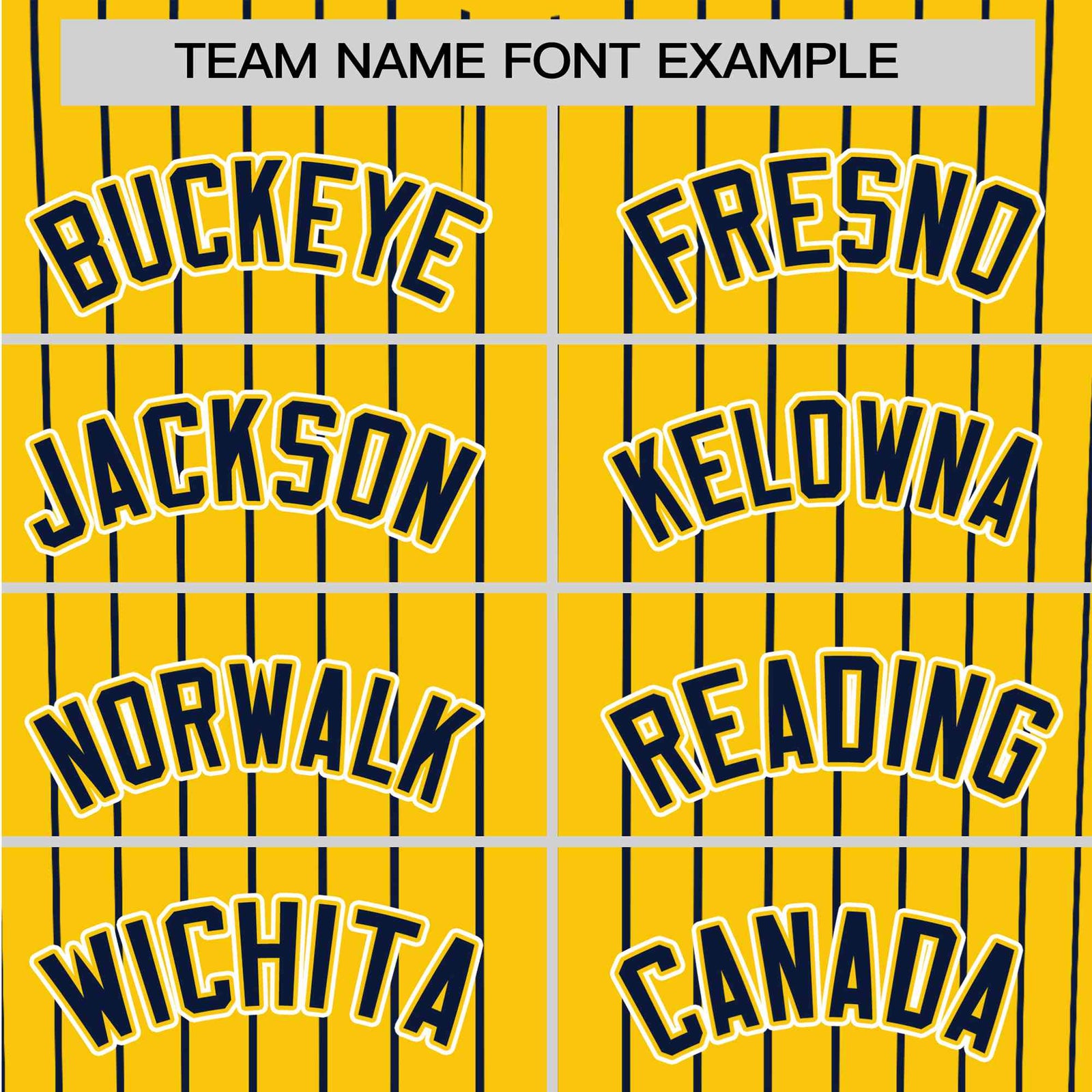 Custom Yellow Navy Pinstripe Navy-White Authentic Baseball Jersey