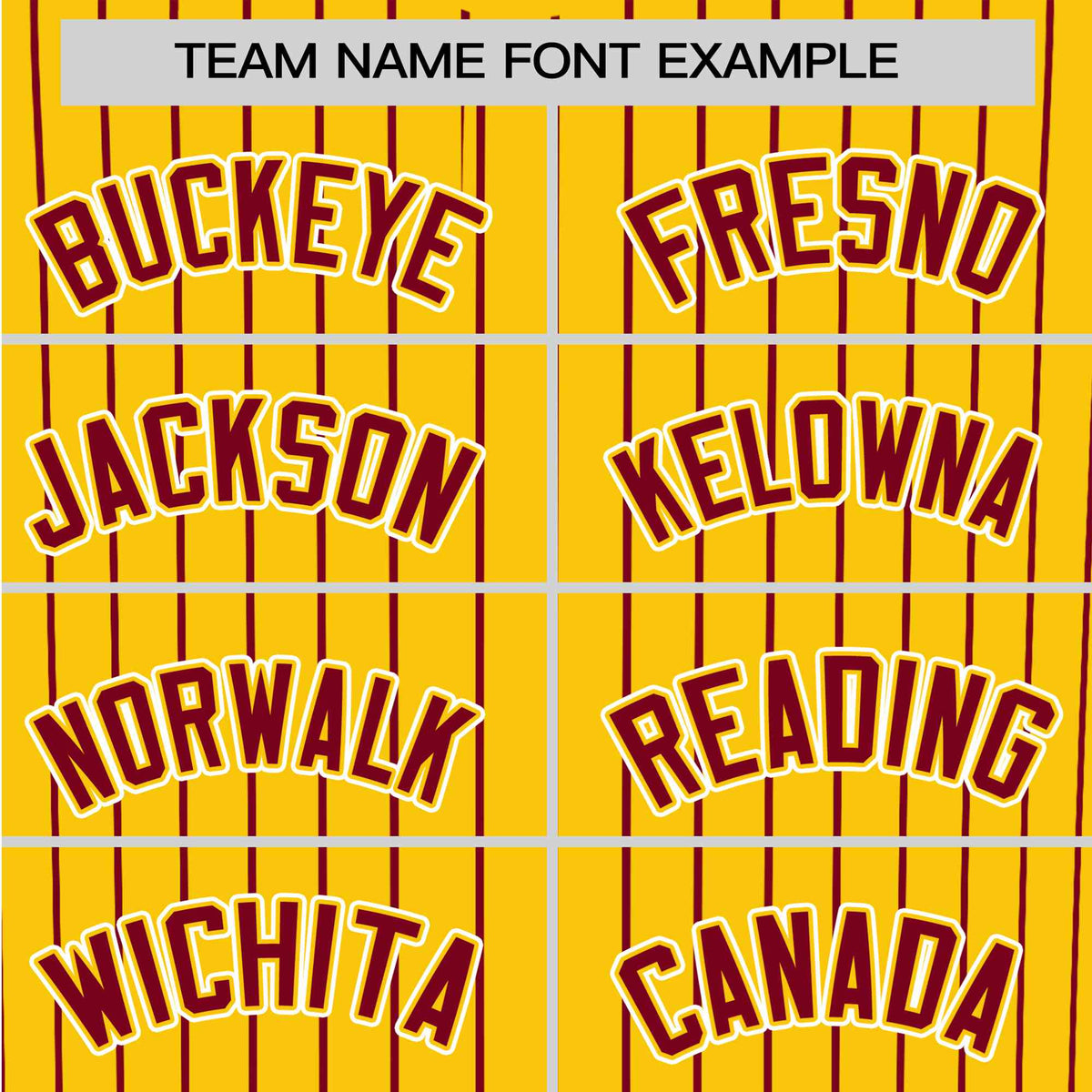 Custom Yellow Burgundy Pinstripe Burgundy-White Authentic Baseball Jersey