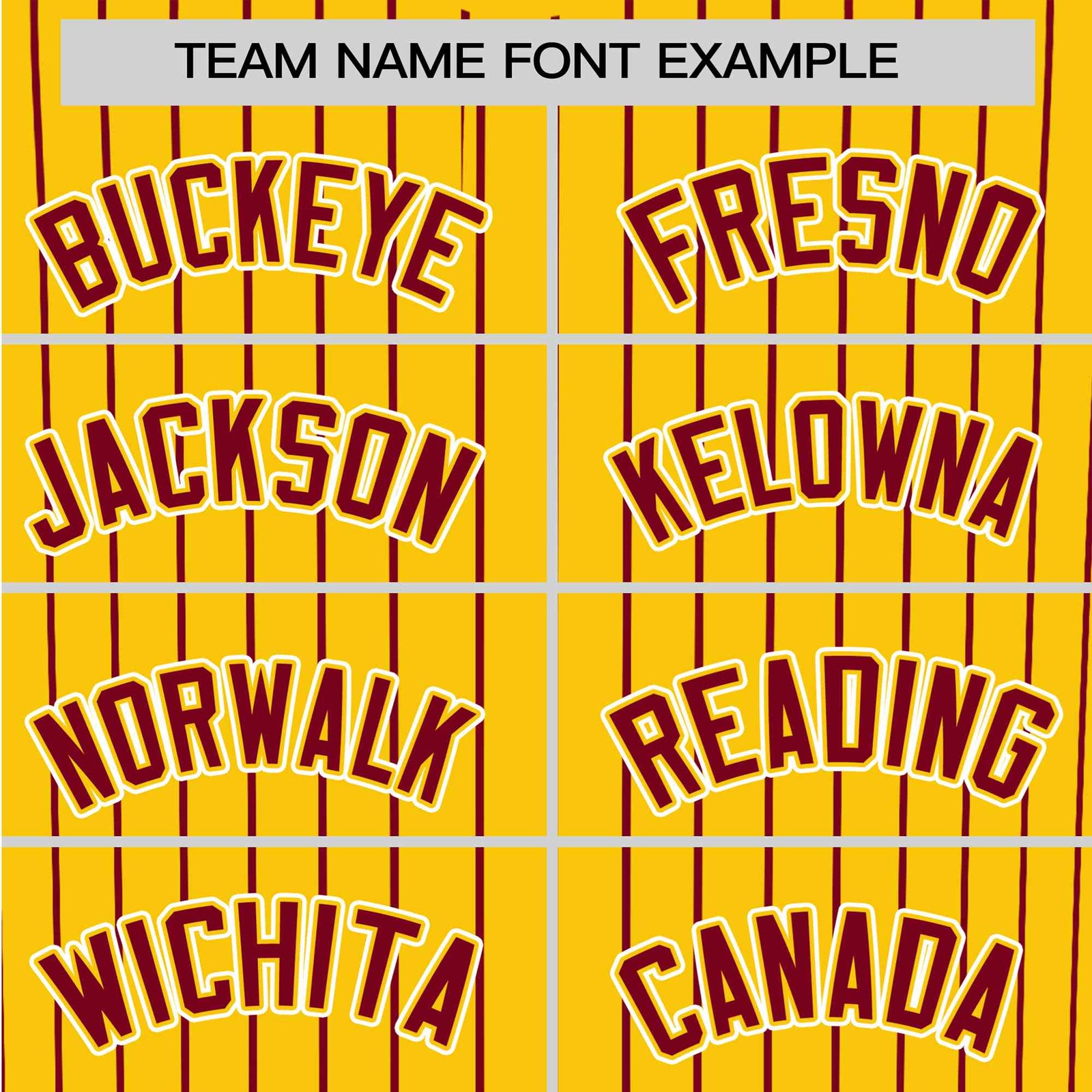Custom Yellow Burgundy Pinstripe Burgundy-White Authentic Baseball Jersey