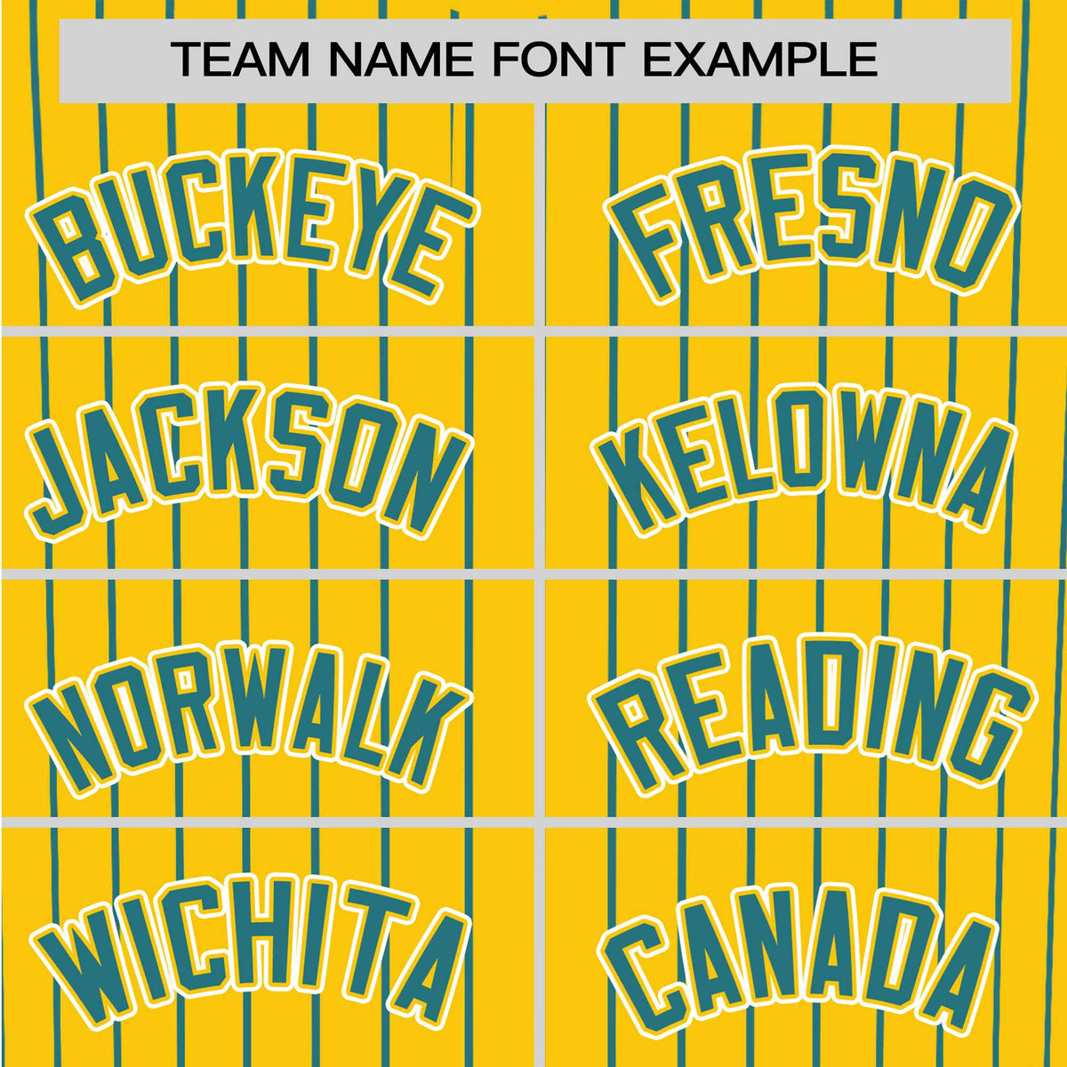 Custom Yellow Aqua Pinstripe Aqua-White Authentic Baseball Jersey