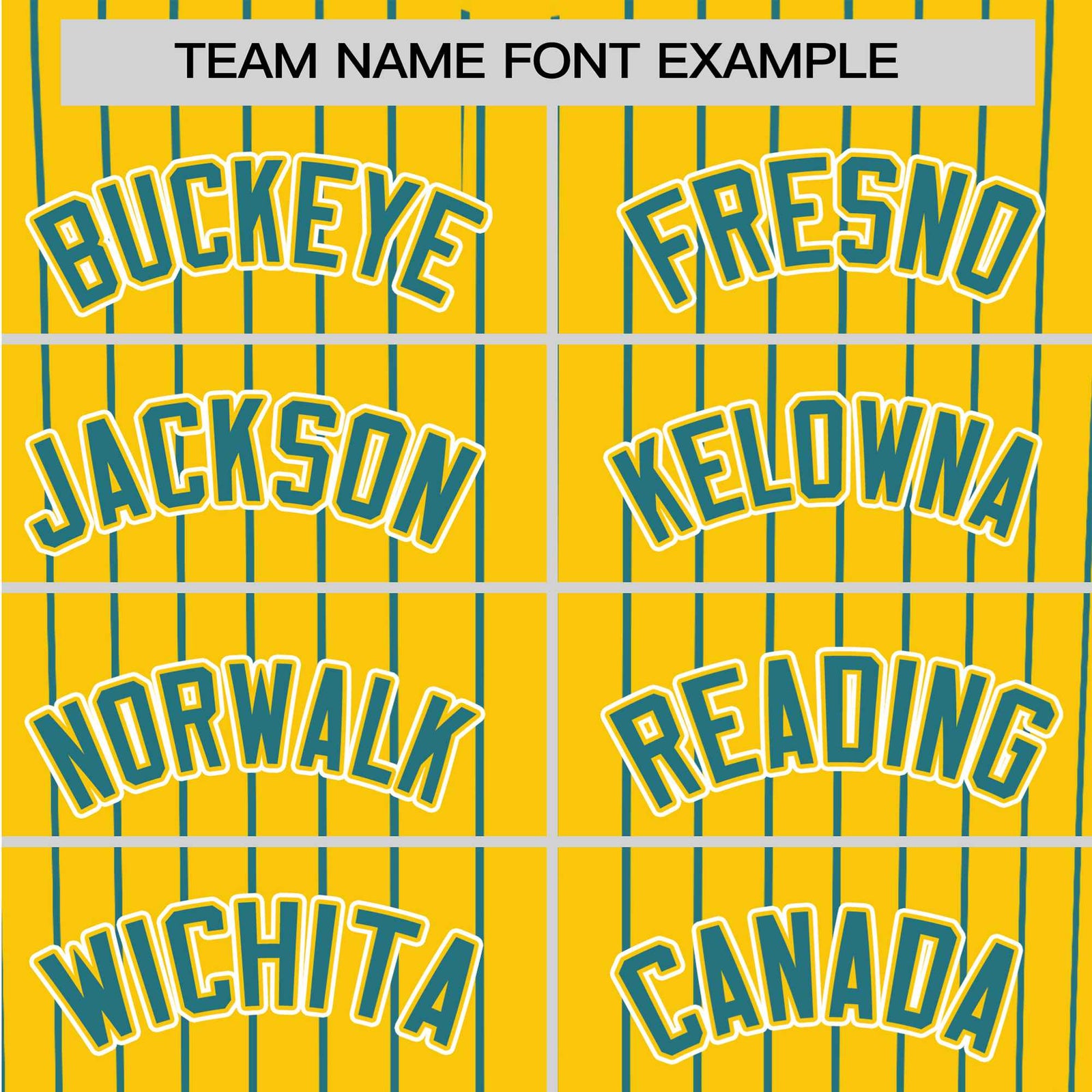 Custom Yellow Aqua Pinstripe Aqua-White Authentic Baseball Jersey