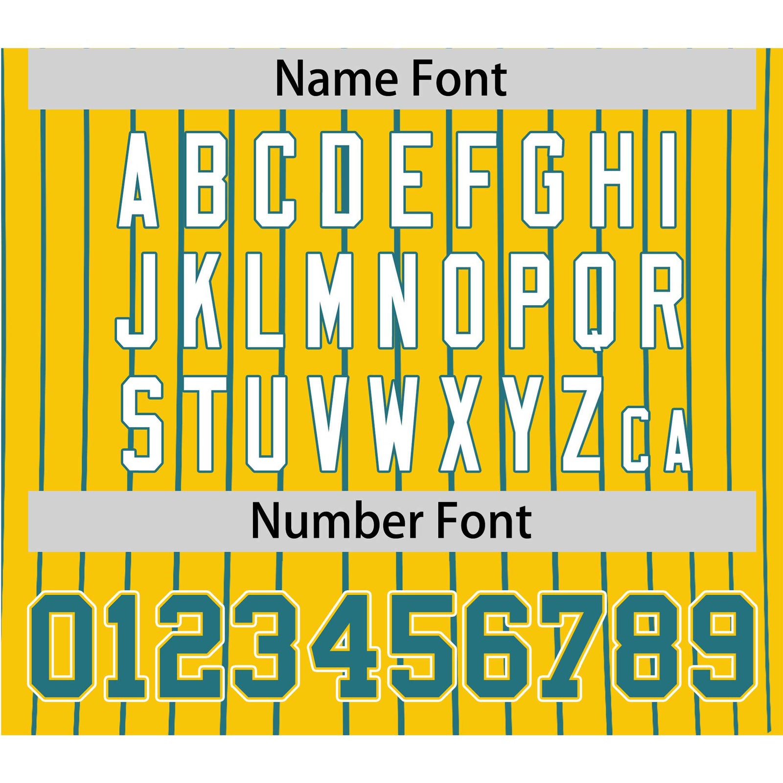 Custom Yellow Aqua Pinstripe Aqua-White Authentic Baseball Jersey