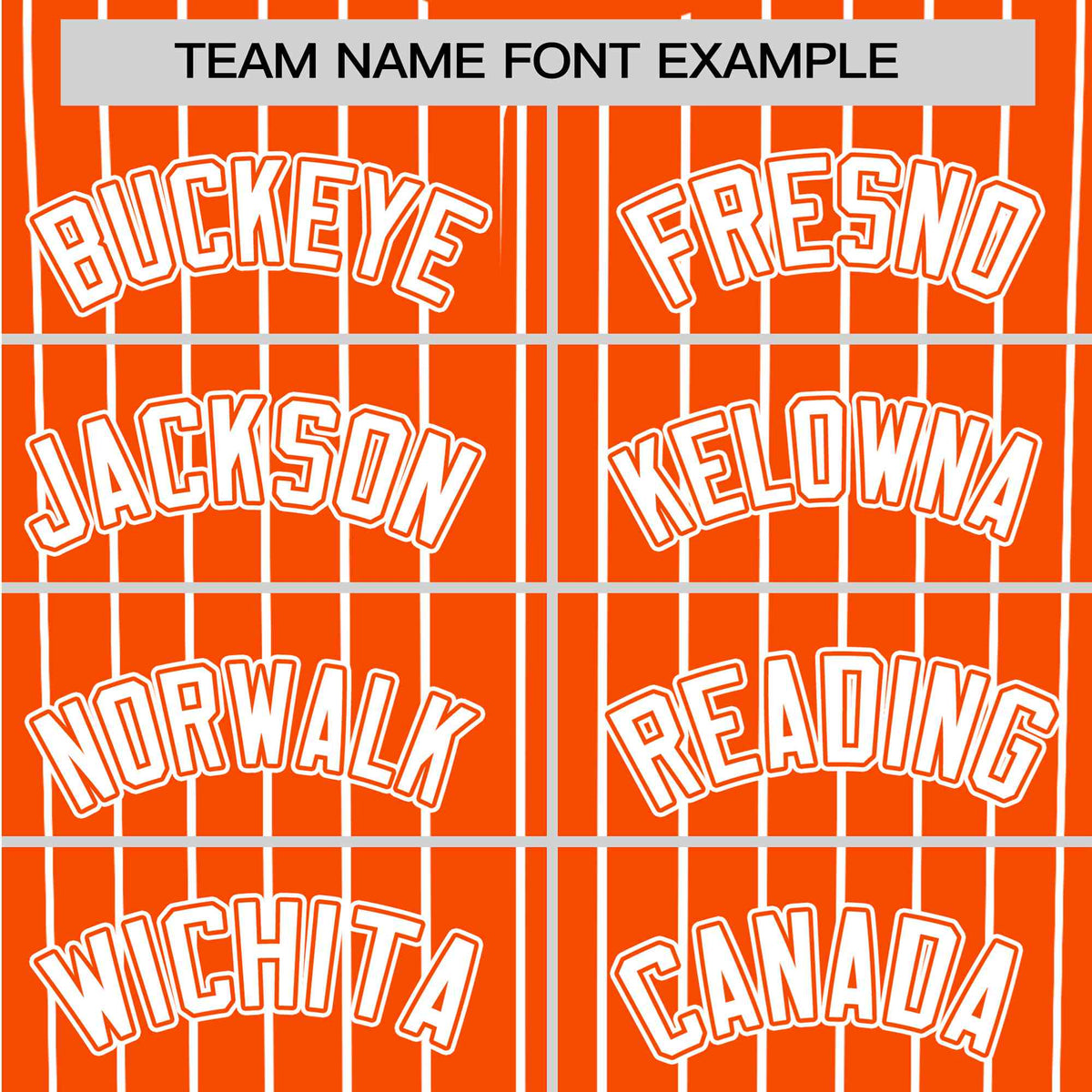 Custom Orange White Pinstripe White-Orange Authentic Baseball Jersey