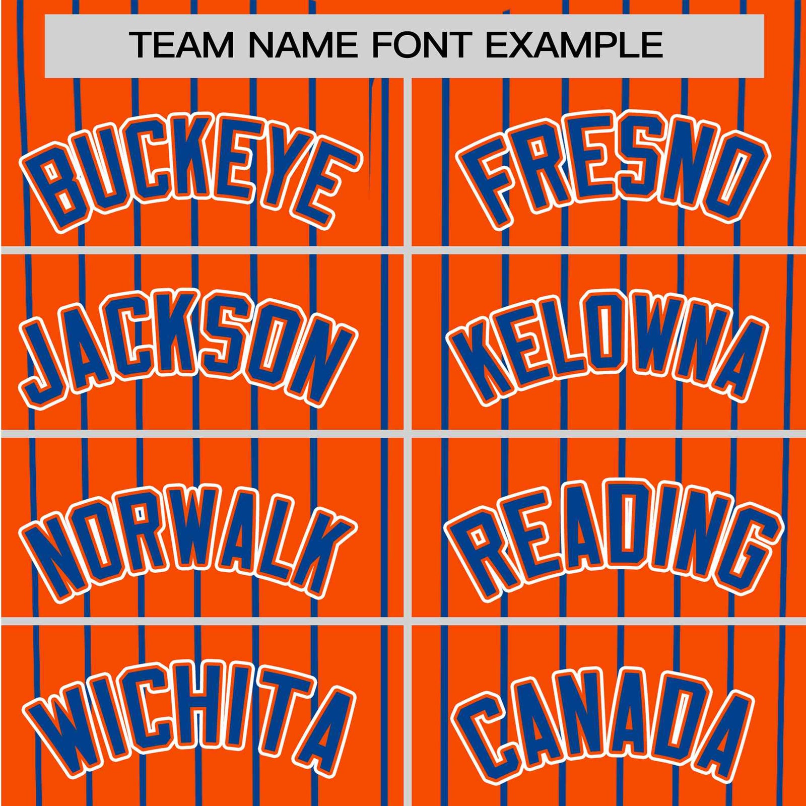 Custom Orange Blue Pinstripe Blue-White Authentic Baseball Jersey