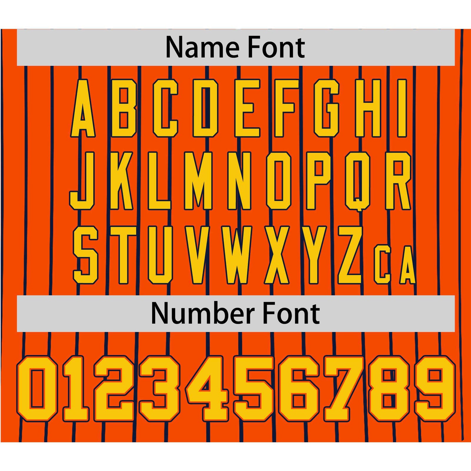 Custom Orange Navy Pinstripe Gold-Navy Authentic Baseball Jersey