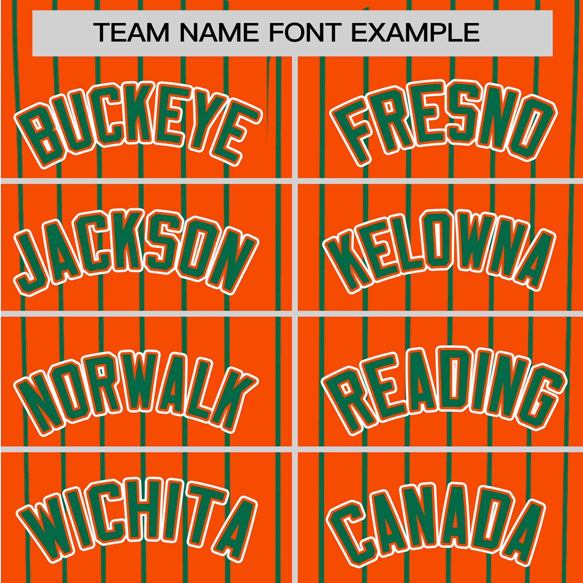 Custom Orange Kelly-Green Pinstripe Kelly-Green White Authentic Baseball Jersey