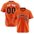 Custom Orange Black Pinstripe Black-White Authentic Baseball Jersey