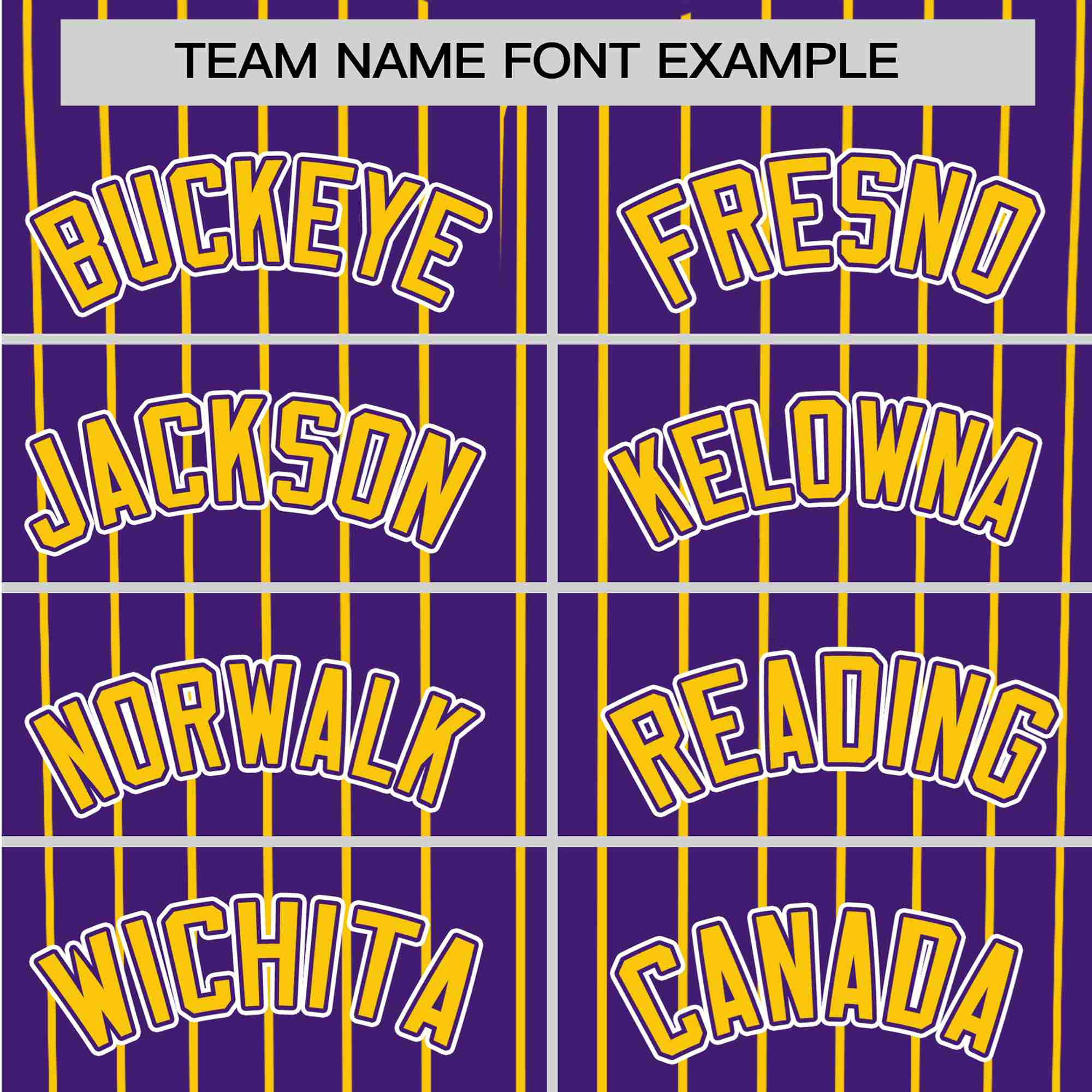 Custom Purple Yellow Pinstripe Yellow-White Authentic Baseball Jersey