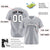 Custom Gray White Pinstripe White-Black Authentic Baseball Jersey