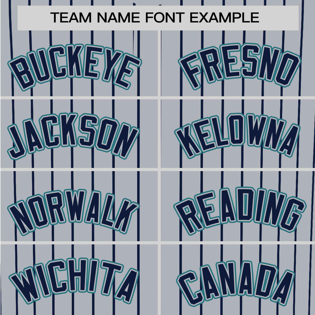 Custom Gray Navy Pinstripe Navy-Aqua Authentic Baseball Jersey