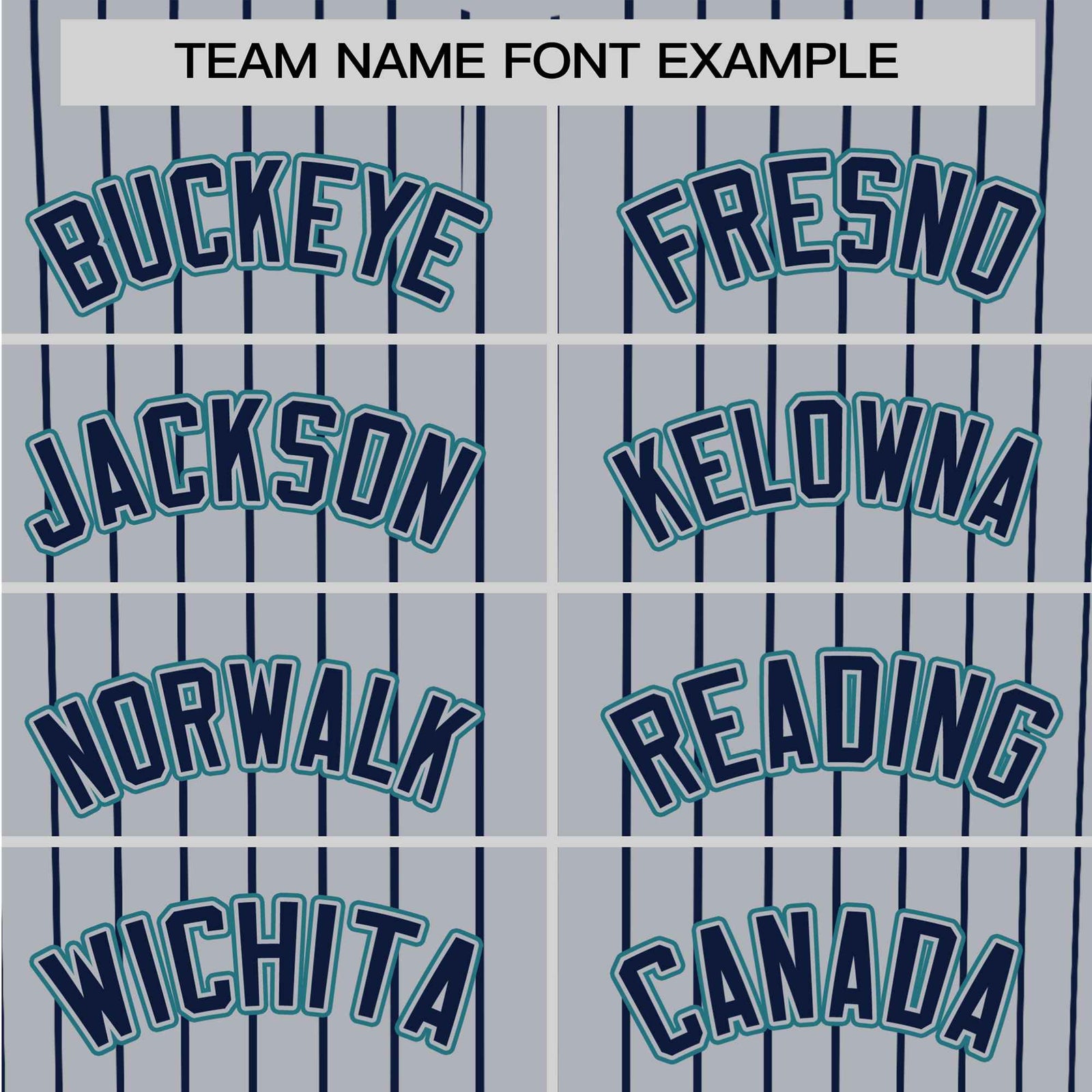 Custom Gray Navy Pinstripe Navy-Aqua Authentic Baseball Jersey