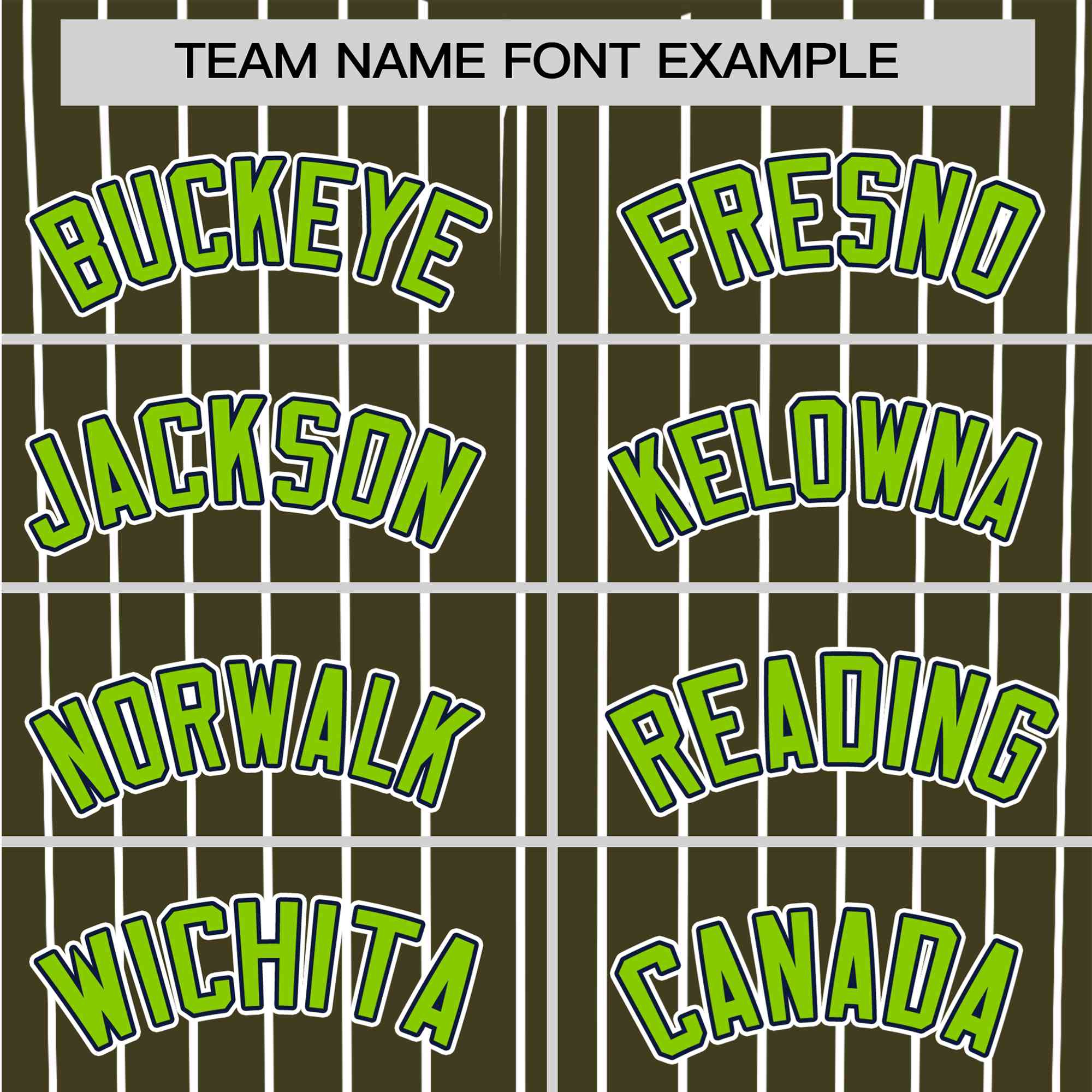 Custom Olive Neon-Green Pinstripe Neon-Greenv White Authentic Baseball Jersey