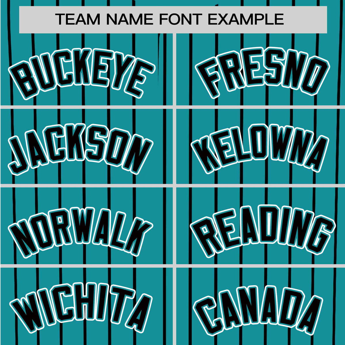 Custom Aqua Black Pinstripe Black-White Authentic Baseball Jersey