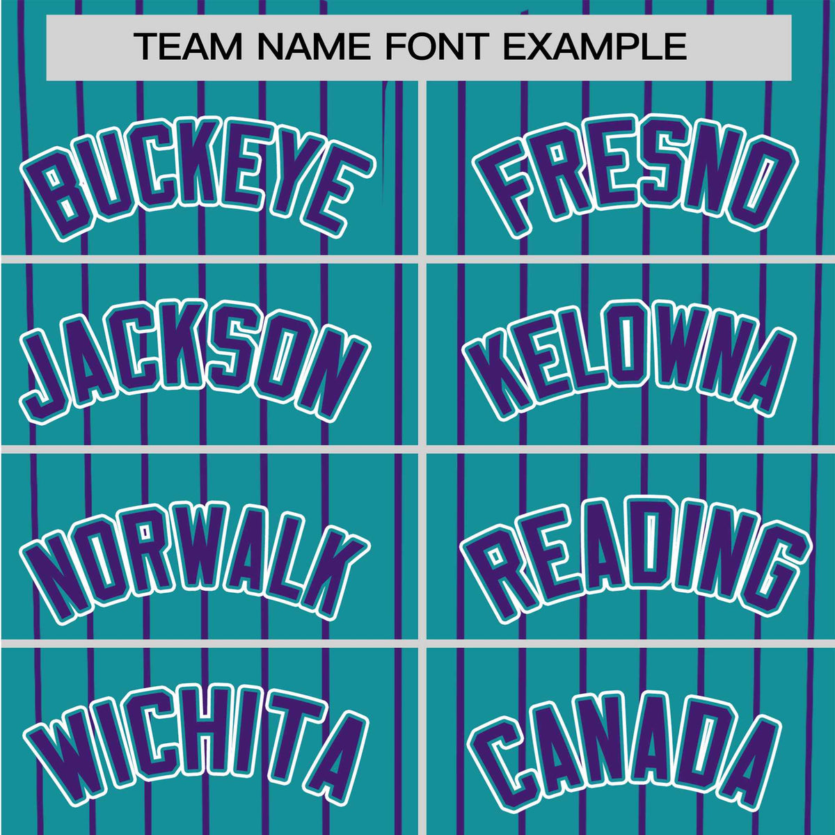 Custom Aqua Purple Pinstripe Purple-White Authentic Baseball Jersey