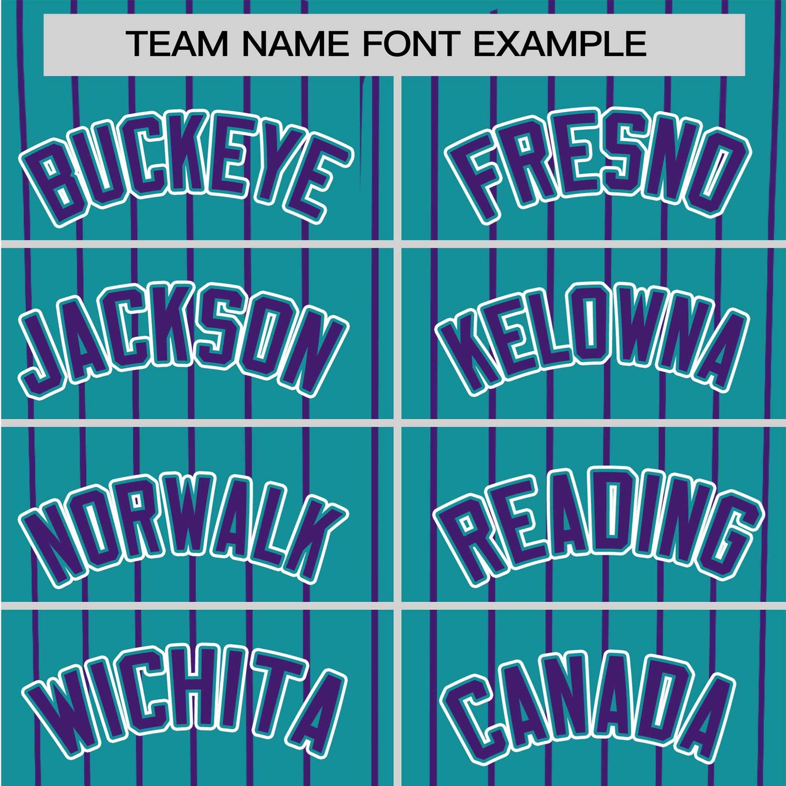 Custom Aqua Purple Pinstripe Purple-White Authentic Baseball Jersey