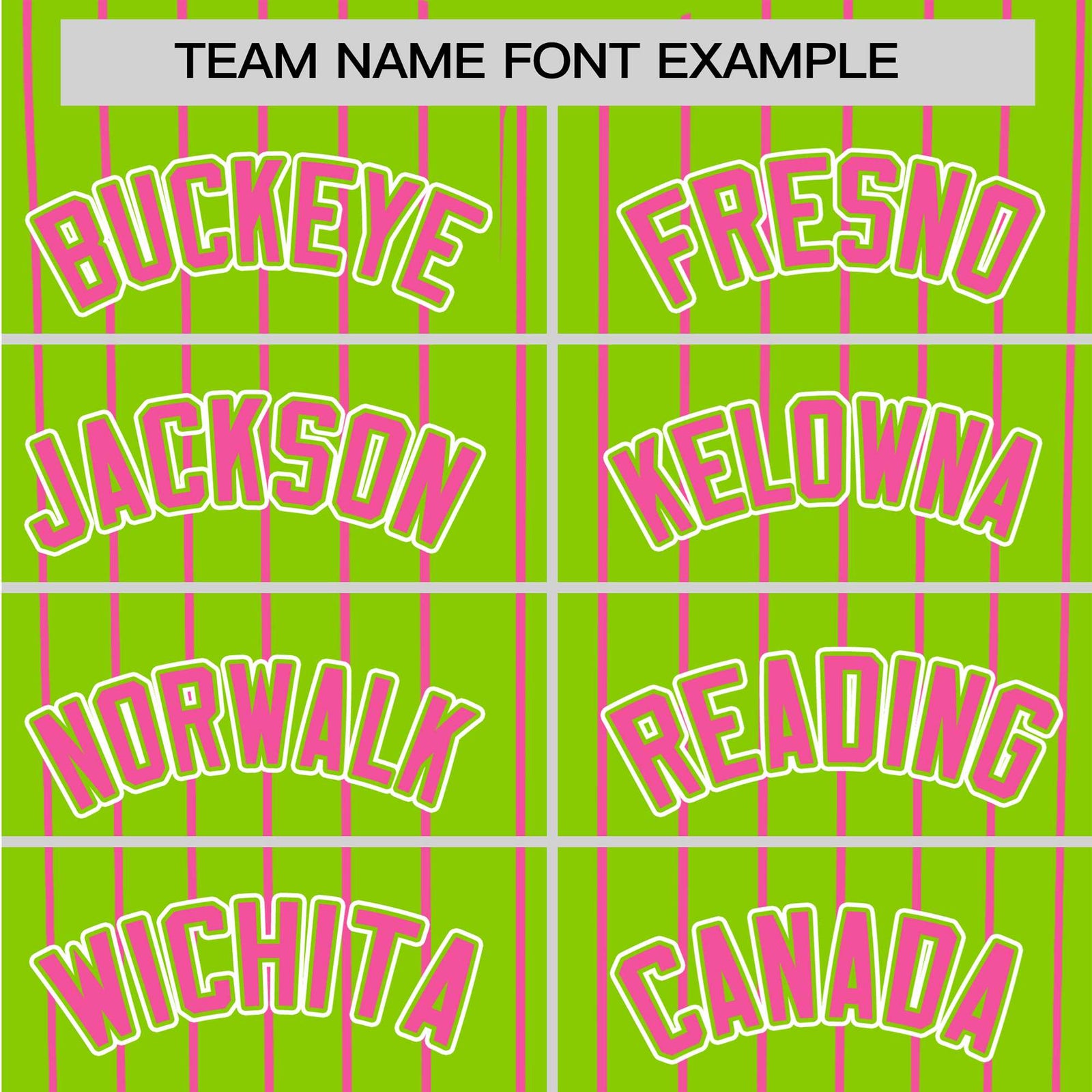 Custom Neon Green Pink Pinstripe Pink-White Authentic Baseball Jersey