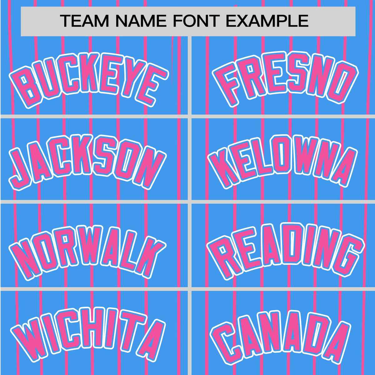 Custom Sky Blue Pink Pinstripe Pink-White Authentic Baseball Jersey