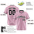 Custom Pink Black Pinstripe Black-White Authentic Baseball Jersey