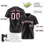 Custom Black Pink Pinstripe Pink-White Authentic Baseball Jersey