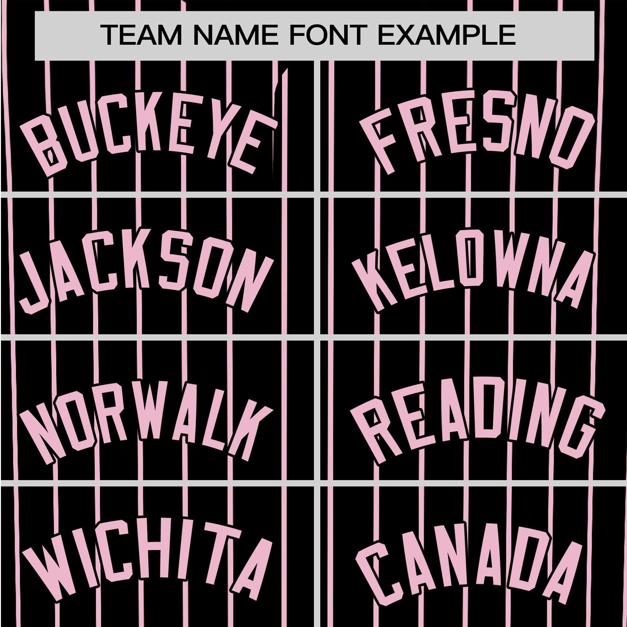 Custom Black Pink Pinstripe Pink-White Authentic Baseball Jersey