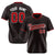 Custom Black Red Pinstripe Red-White Authentic Baseball Jersey