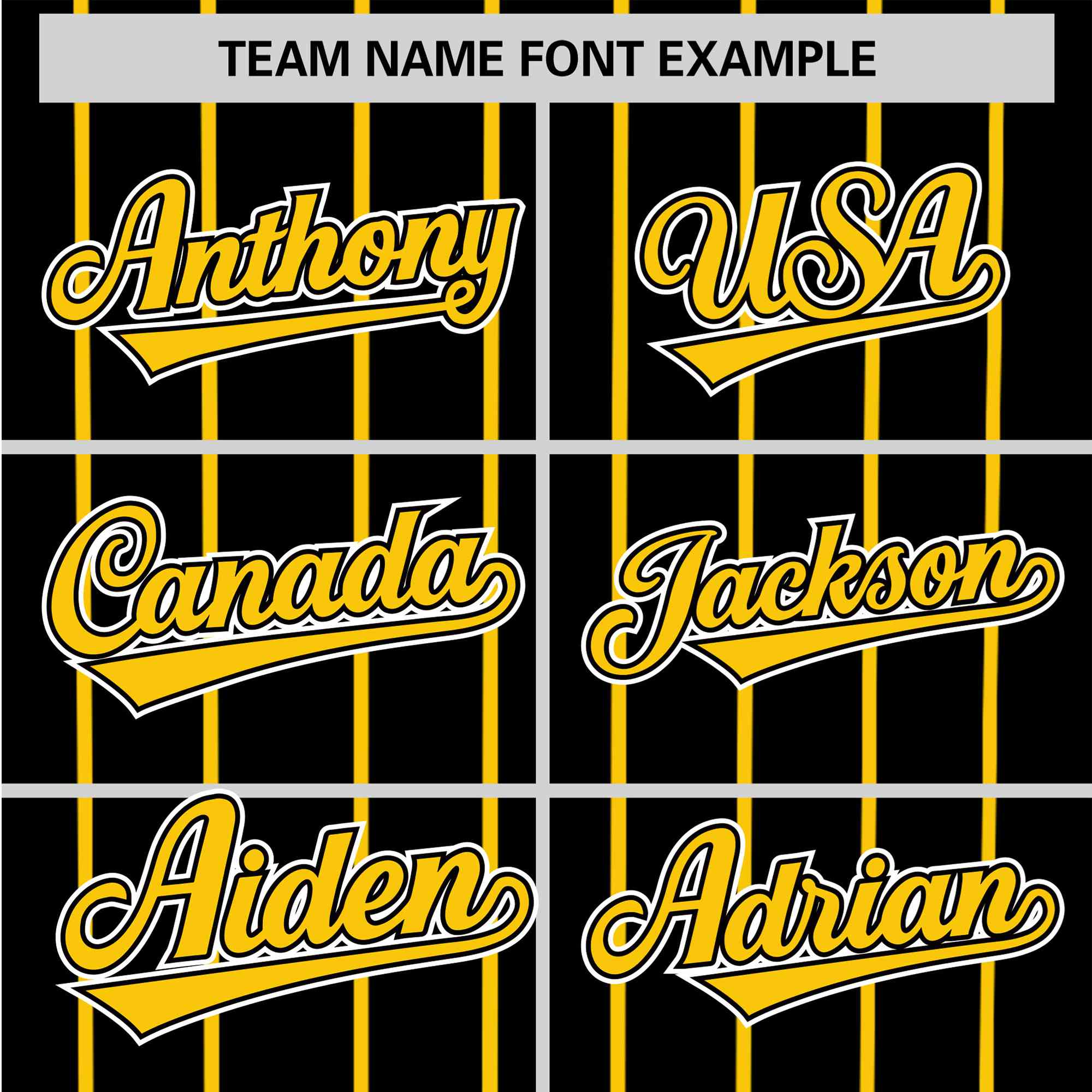 Custom Black Yellow Pinstripe Yellow-White Authentic Baseball Jersey