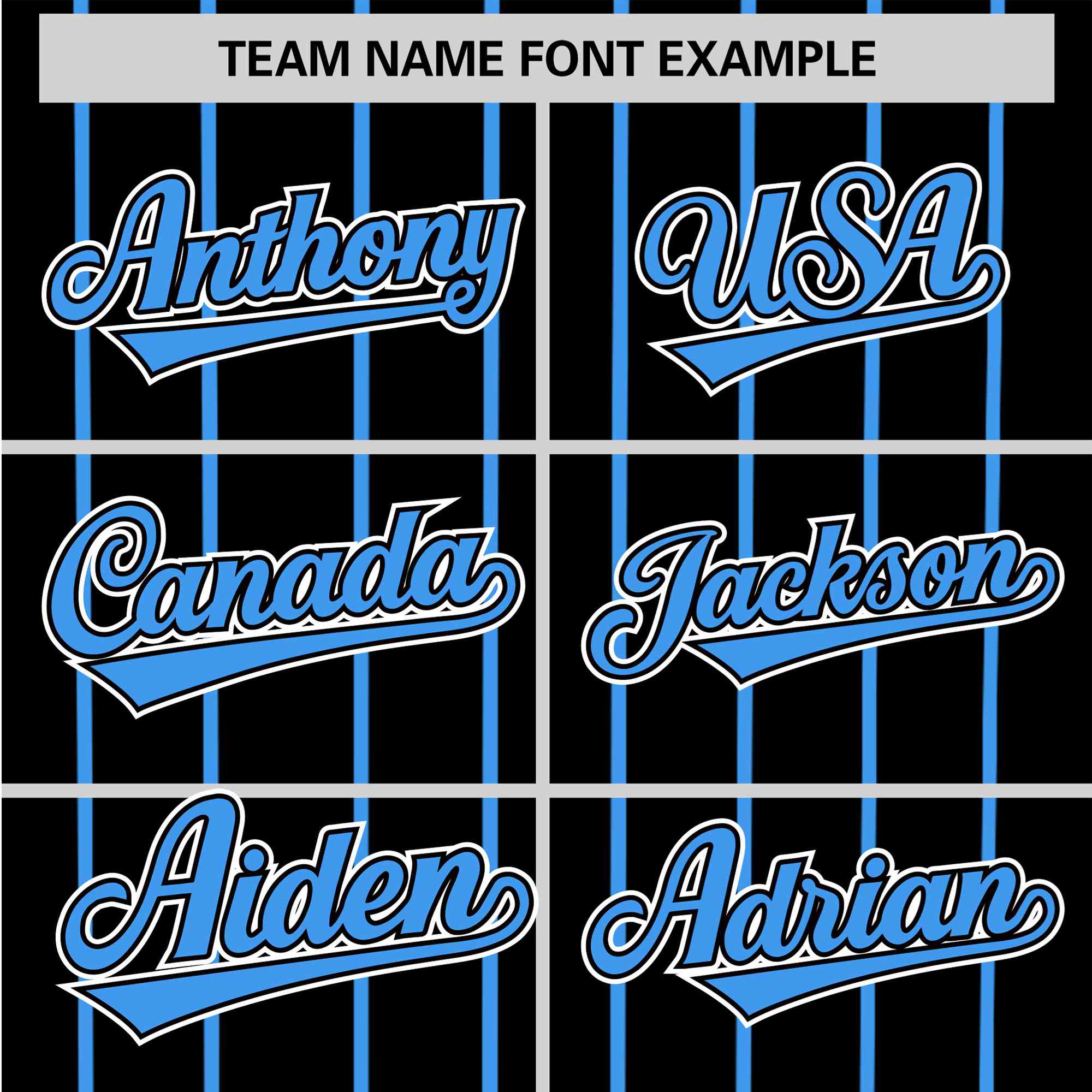 Custom Black Blue Pinstripe Blue-White Authentic Baseball Jersey