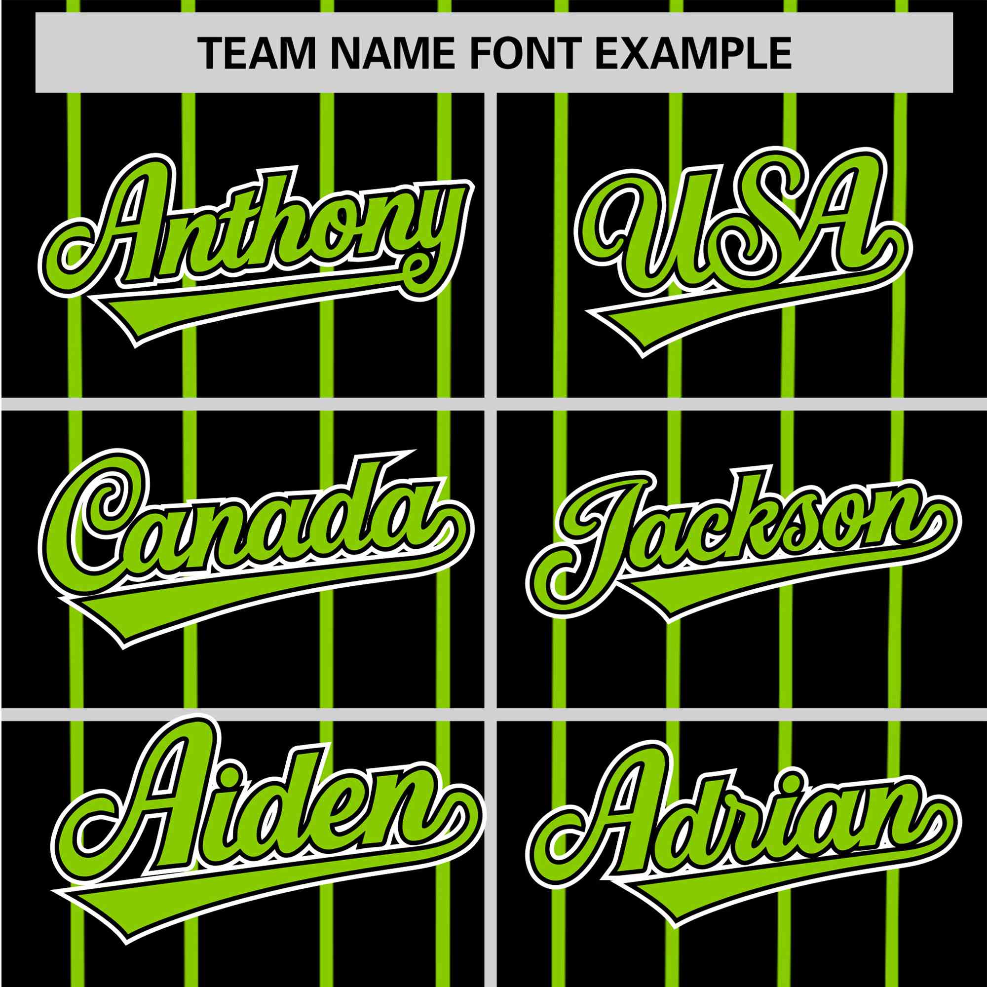 Custom Black Neon-Green Pinstripe Neon-Green White Authentic Baseball Jersey