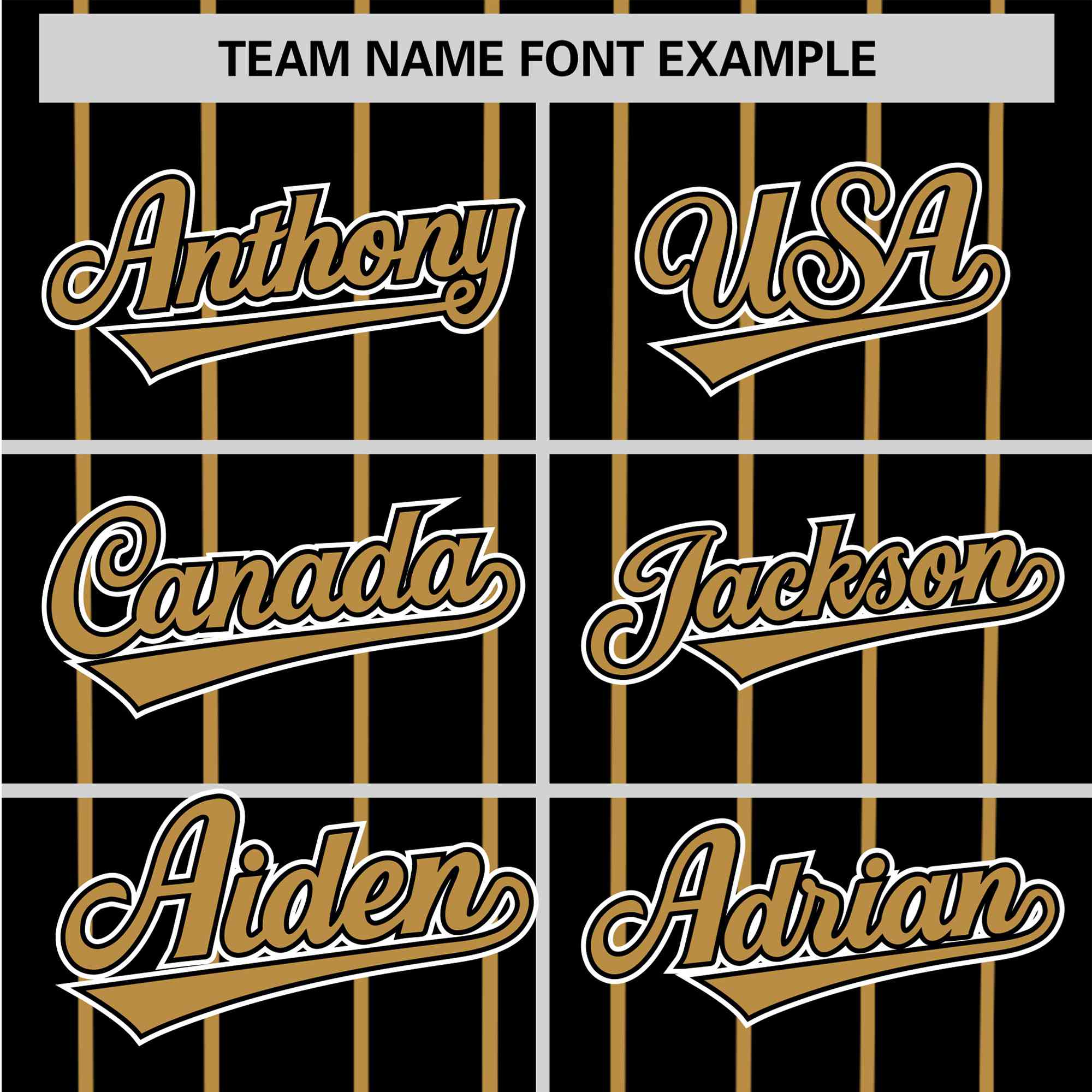 Custom Black Old-Gold Pinstripe Old-Gold White Authentic Baseball Jersey