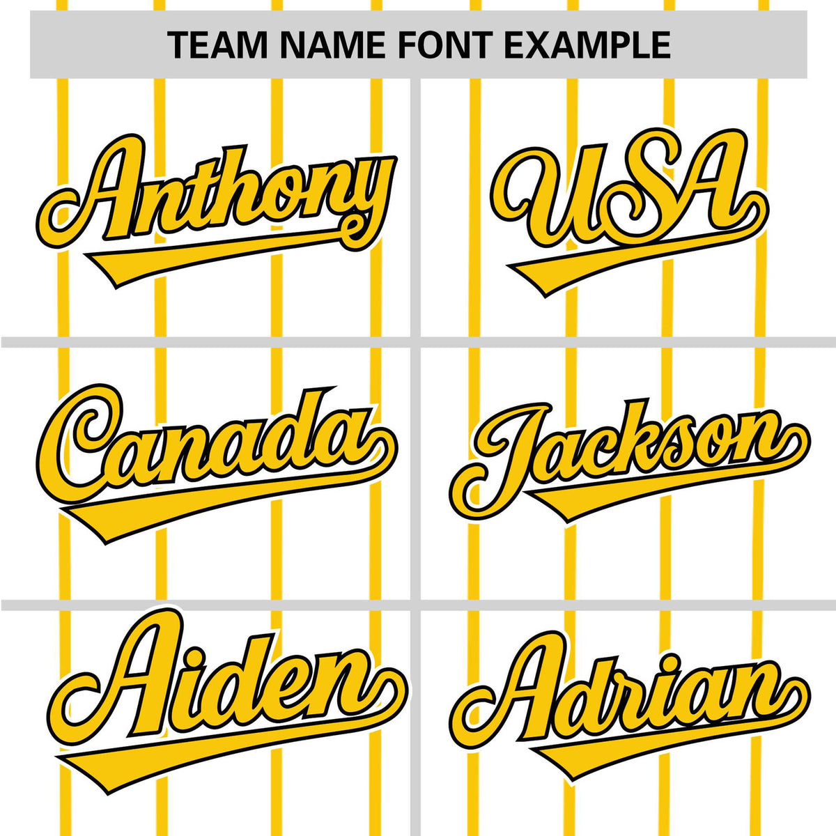 Custom White Yellow Pinstripe White-Yellow Black Authentic Baseball Jersey