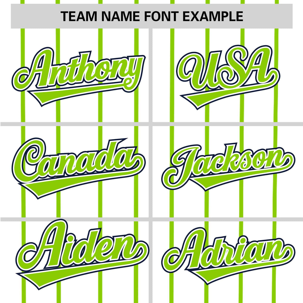 Custom White Neon-Green Pinstripe White Neon-Green Black Authentic Baseball Jersey