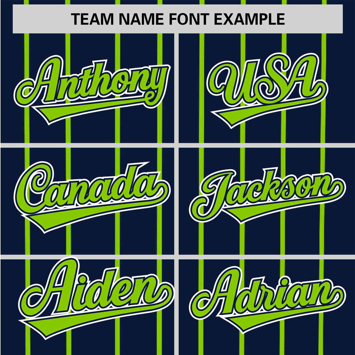 Custom Navy Neon-Green Pinstripe Neon-Green White Authentic Baseball Jersey