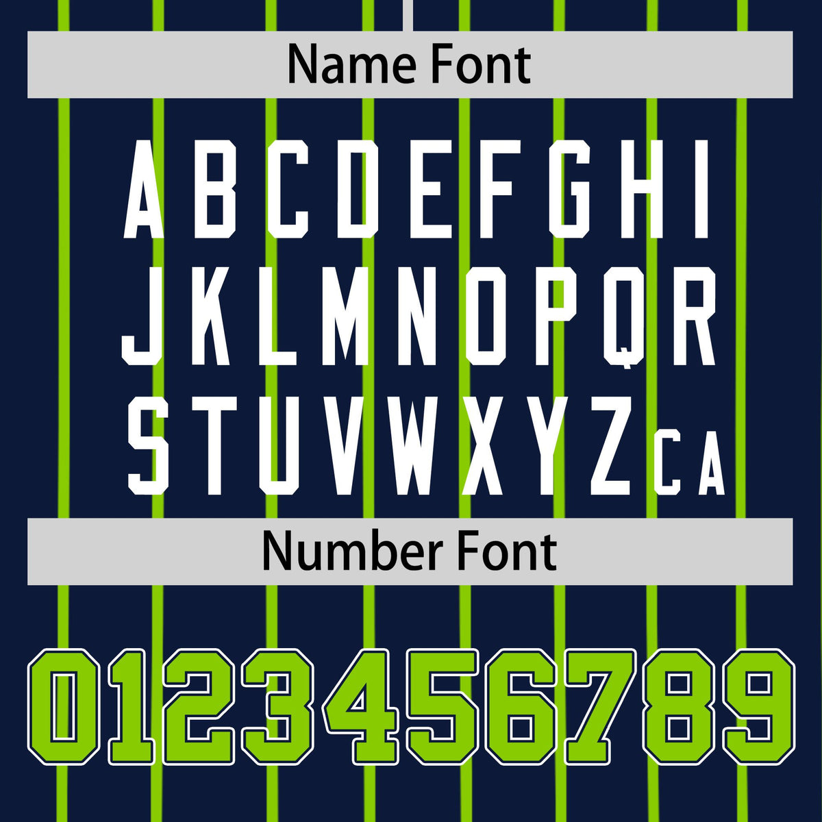 Custom Navy Neon-Green Pinstripe Neon-Green White Authentic Baseball Jersey