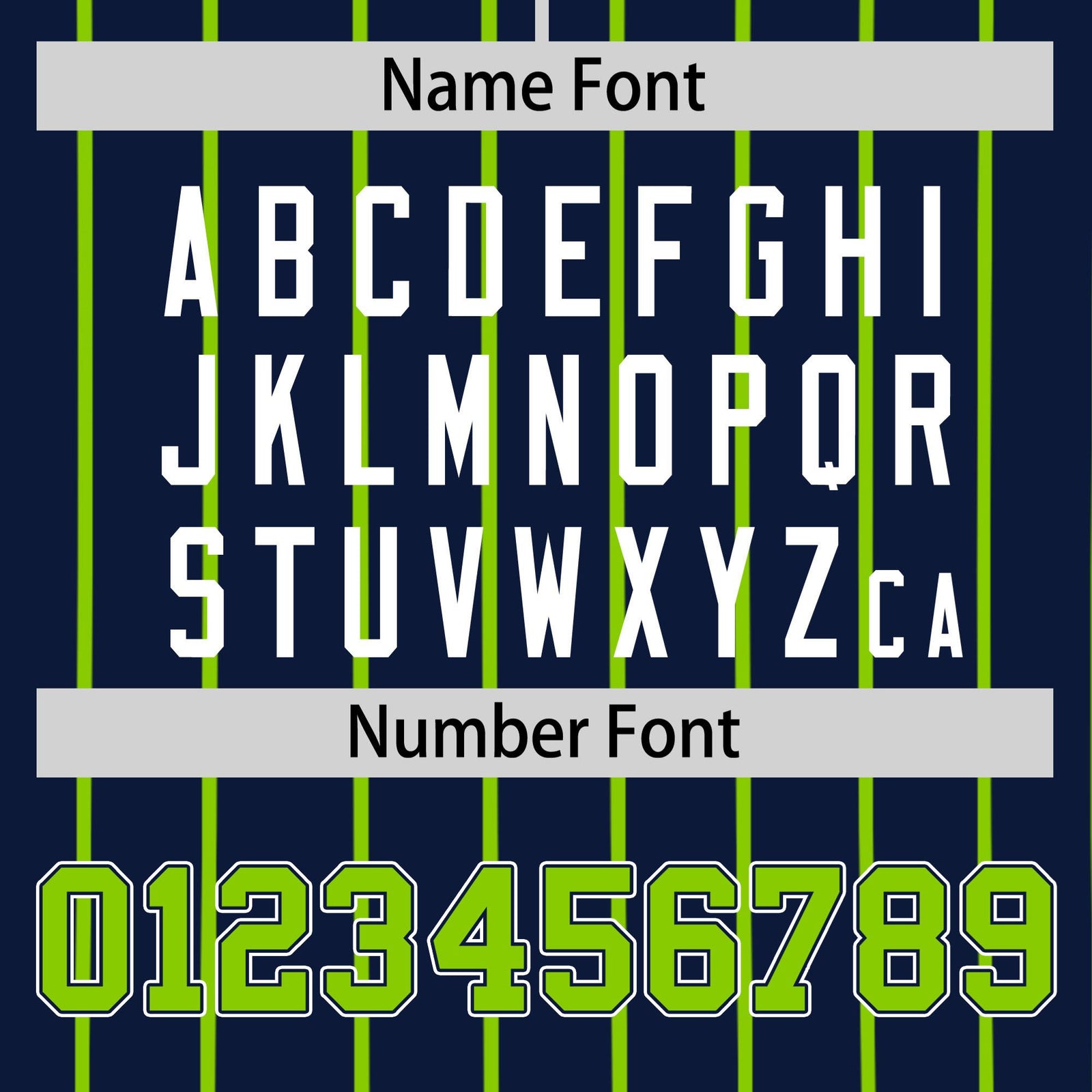 Custom Navy Neon-Green Pinstripe Neon-Green White Authentic Baseball Jersey