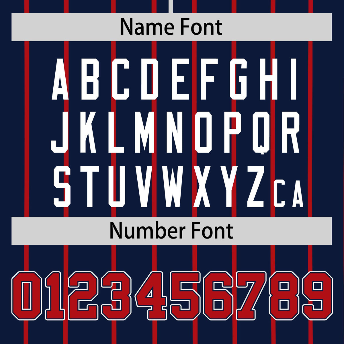 Custom Navy Red Pinstripe Red-White Authentic Baseball Jersey