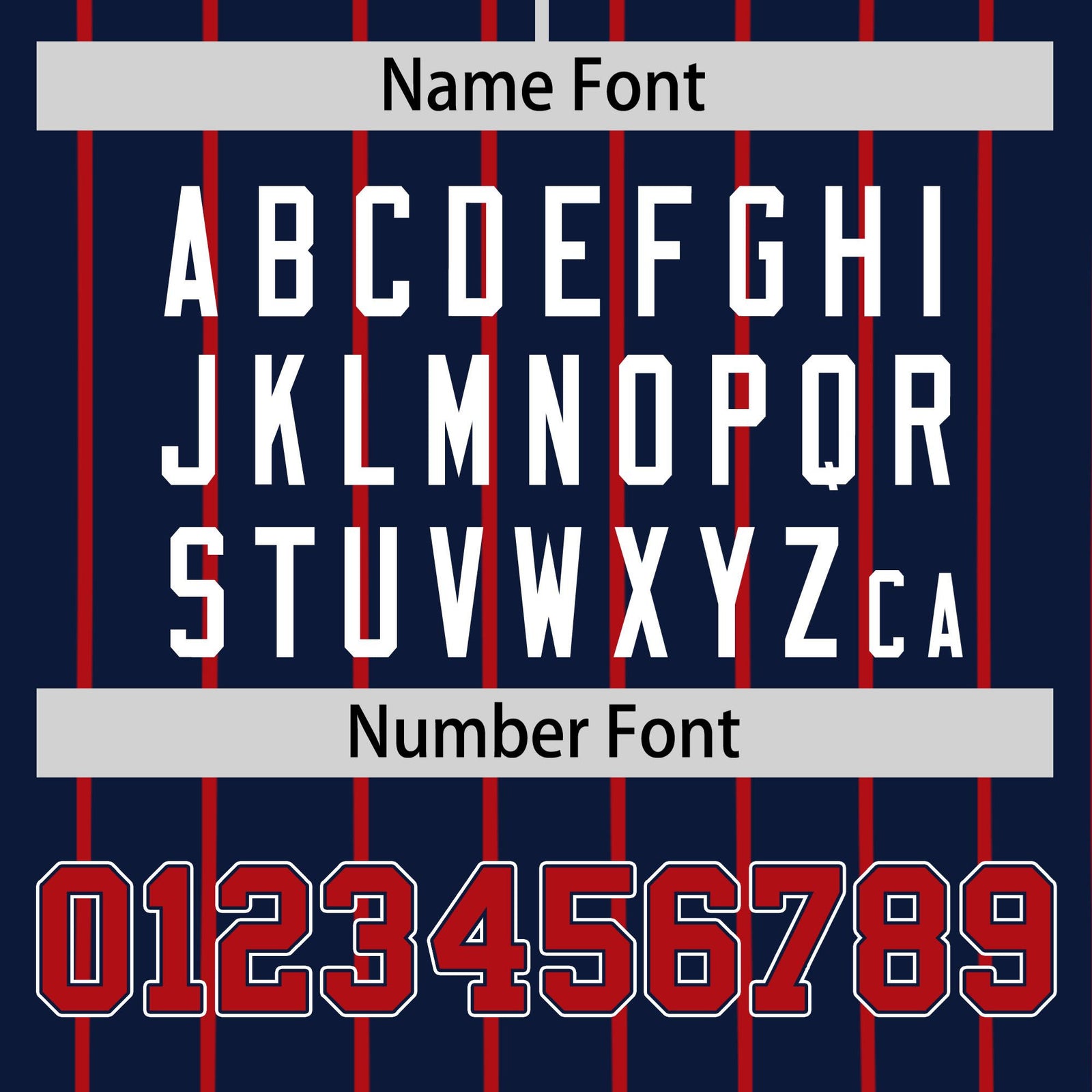 Custom Navy Red Pinstripe Red-White Authentic Baseball Jersey