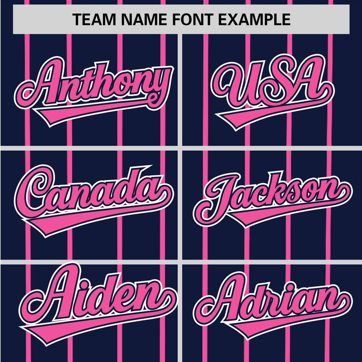 Custom Navy Pink Pinstripe Pink-White Authentic Baseball Jersey