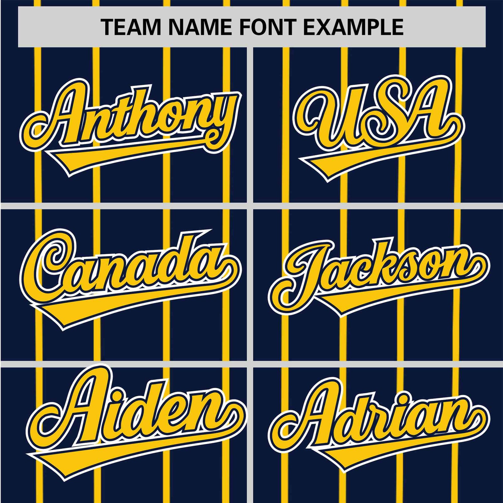 Custom Navy Yellow Pinstripe Yellow-White Authentic Baseball Jersey