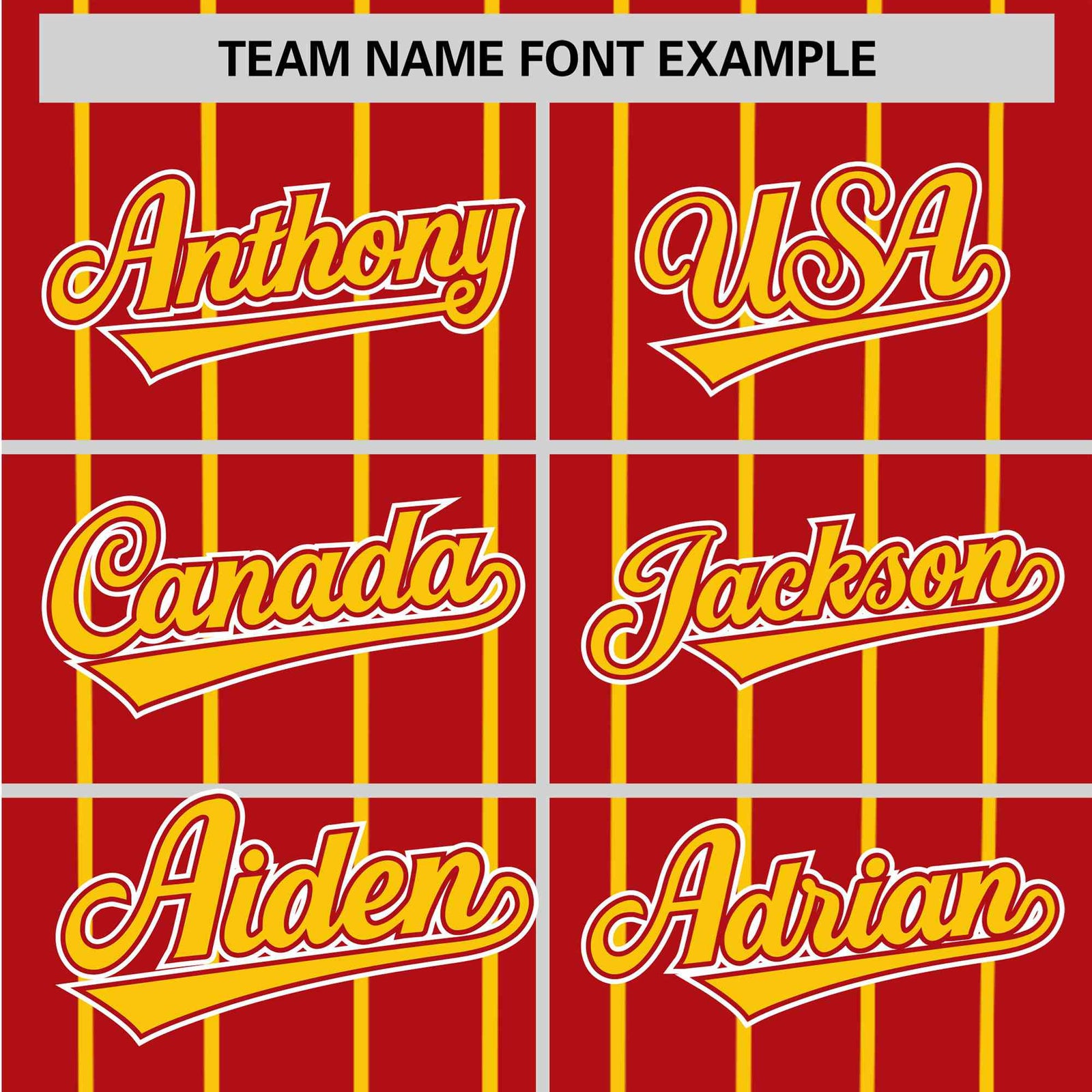 Custom Red Yellow Pinstripe Yellow-White Authentic Baseball Jersey