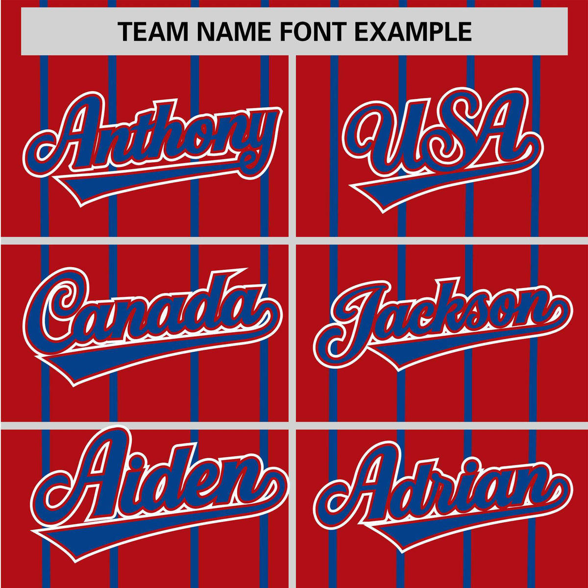 Custom Red Blue Pinstripe Blue-White Authentic Baseball Jersey