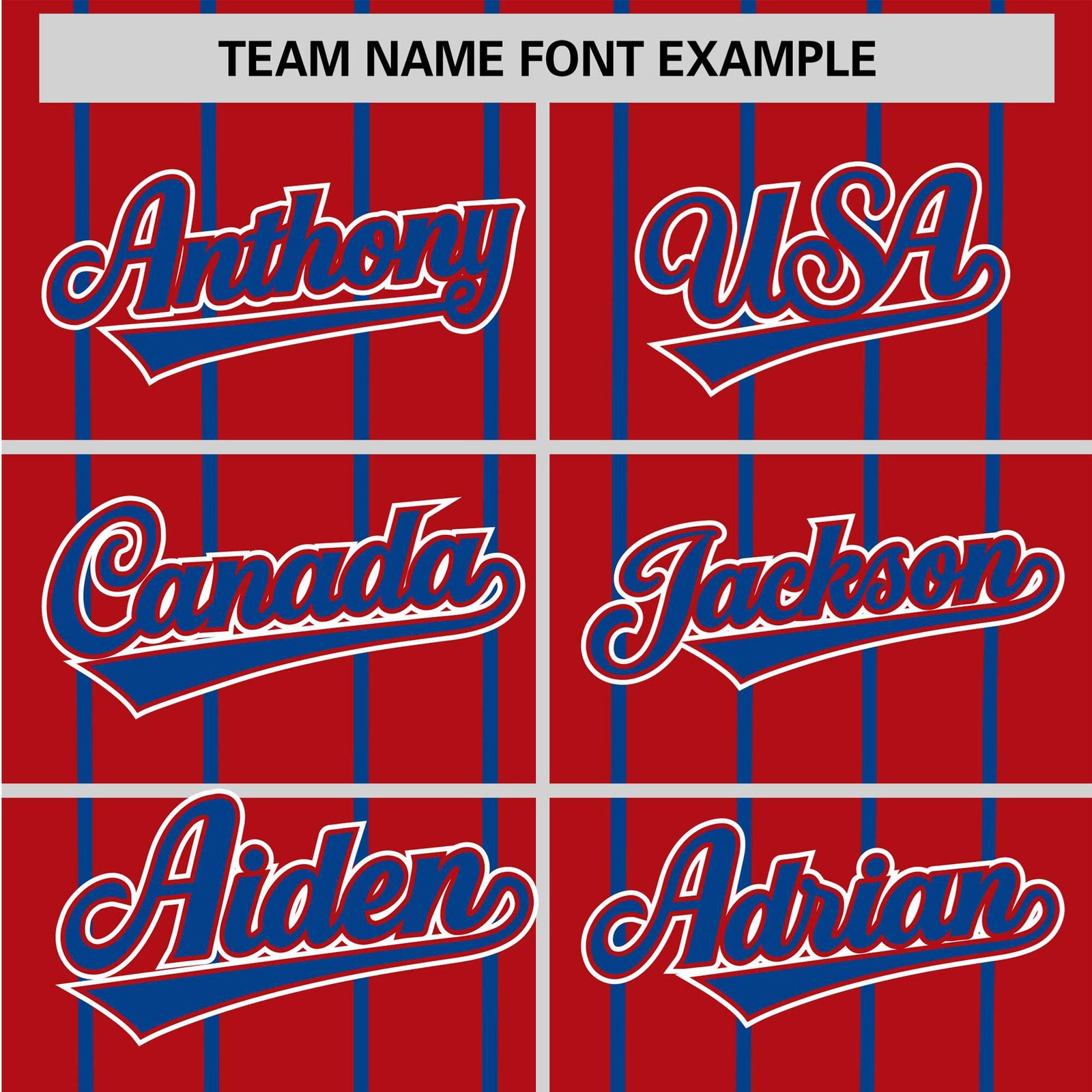 Custom Red Blue Pinstripe Blue-White Authentic Baseball Jersey