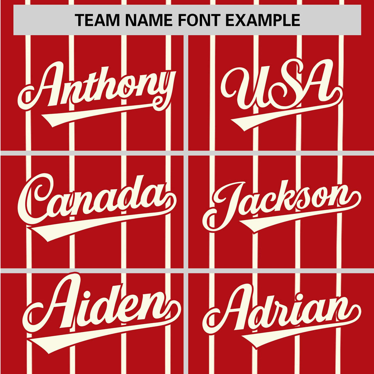 Custom Red Cream Pinstripe Cream-Red Authentic Baseball Jersey