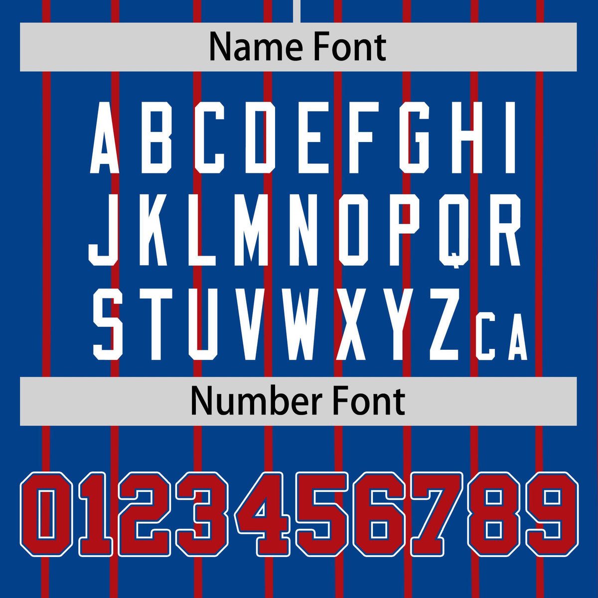 Custom Blue Red Pinstripe Red-White Authentic Baseball Jersey