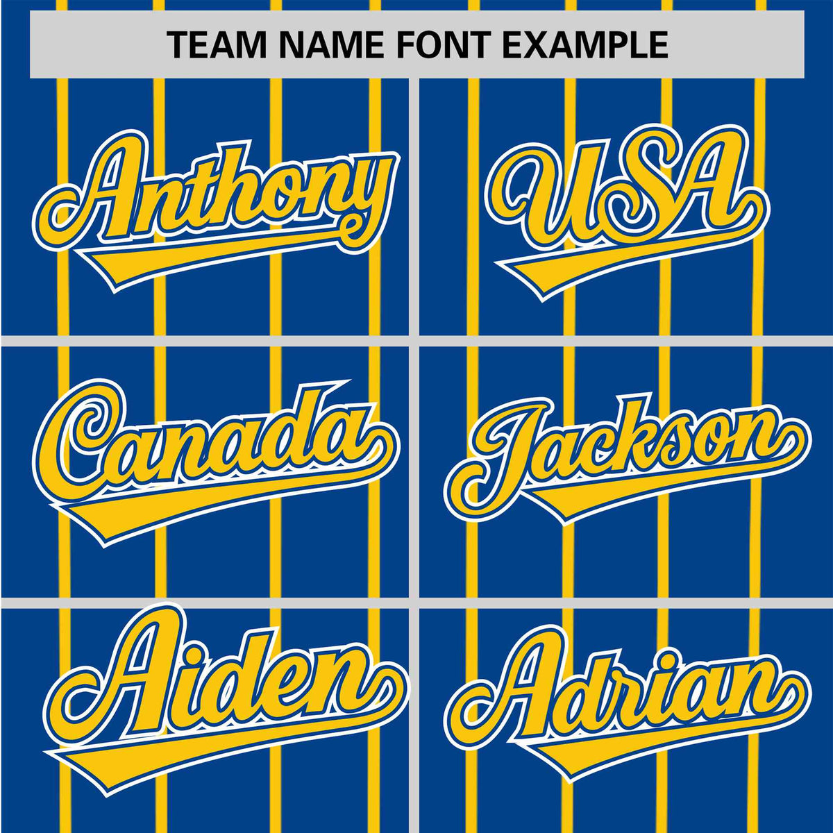 Custom Blue Yellow Pinstripe Yellow-White Authentic Baseball Jersey