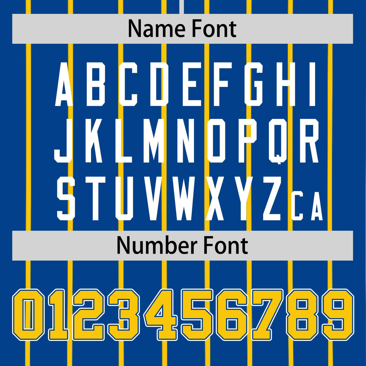 Custom Blue Yellow Pinstripe Yellow-White Authentic Baseball Jersey